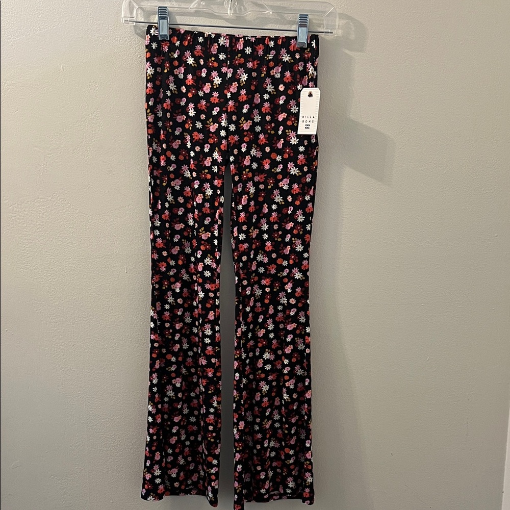 Billabong Girl’s Black Floral Flare Pants